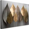 Leinwandbild Minimalismus Goldene Blätter Abstraktion 90x60 Produktbild-Vorschau 1