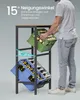 A man is placing a green crate of bottles into a metal shelving unit designed for beverage crates. Produktbild-Vorschau