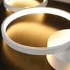Close-up of a modern LED ceiling light with a ring design. Produktbild-Vorschau