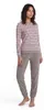 Edler Damen Frottee Pyjama langarm Schlafanzug mit Bündchen Produktbild-Vorschau 5