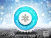 A circular badge with a snowflake and text indicating frost resistance is displayed on a wooden surface covered in snow and ice, with a snowy background. Produktbild-Vorschau