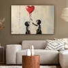 Wanddeko 120x80 cm - Banksy - Straßenkunst - Luftballon - Produktbild-Vorschau 5