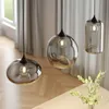 Lindby Pendelleuchte Marla, 3-flg., Glas, rauchgrau, 102cm Produktbild-Vorschau 2