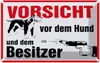vianmo Blechschild 12x18 cm Tiere Vorsicht vor Hund und Produktbild-Vorschau 1