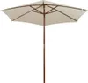 vidaXL Sonnenschirm 270×270 cm Holzstange Cremeweiß Produktbild-Vorschau 2