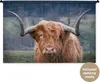 MuchoWow® Wandteppich Wandbehang Schottisches Hochlandrind Produktbild-Vorschau 1
