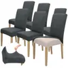 Stuhlhusse 6er Pack - Dunkelgrau - Universal - Stretch - Produktbild-Vorschau 1