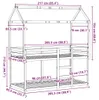 vidaXL Patrová postel se střechou vosk hnědá 80x200 cm z Náhled obrázku produktu 7