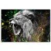 Leinwandbild Löwe Tier Natur 100x70 Feeby Bunt bild für die Produktbild-Vorschau 3
