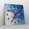 Wanduhr - Quadrat - Glasuhr - Abstraktion blau gemalt - Produktbild-Vorschau 4