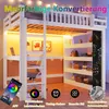 Flieks Etagenbett 140x200cm mit Schreibtisch und Ablagen, Produktbild-Vorschau 7
