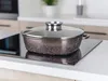 PREMIUM Tmavohnedý nepriľnavý pekáč 28x28x8 cm s vekom s Náhľad obrázku produktu 5