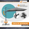 Schneider Ampelschirm VIVASOL 270 x 270 cm anthrazit – Produktbild-Vorschau 6