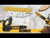 Promotional image for a DeWalt chainsaw. Voir les images du produit