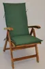 A green cushion on a wooden garden chair. Produktbild-Vorschau