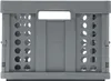A gray folding crate is shown from the front. Produktbild-Vorschau