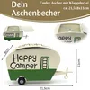 LS-LebenStil XL Sturmaschenbecher Metall Wohnwagen 21x11cm Produktbild-Vorschau 2