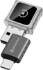 A close-up studio shot of a USB-C to USB adapter. Voir les images du produit