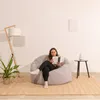 Sitzsack-Sessel XXL aus Breitcord 100 cm, Hellgrau Produktbild-Vorschau 3