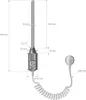 A diagram of a heating element for a radiator with dimensions indicated. Náhled obrázku produktu