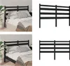 vidaXL Kopfteil Schwarz 186x4x100 cm Massivholz Kiefer - Produktbild-Vorschau 1