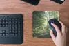 MuchoWow® Mauspad Mousepad Wald - Licht - Weg 20x20 cm - Produktbild-Vorschau 4