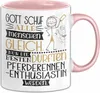 Pferderennen-Enthusiastin Geschenk Becher Tasse Gott Schuf Produktbild-Vorschau 1