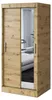 Kleiderschrank mit Spiegel - 90x200cm - Artisan Eiche - Produktbild-Vorschau 1