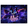 Leinwandbild Play Neon mit Zeichen 100x70 Feeby Violett Produktbild-Vorschau 3