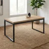 Homestyle4u Esstisch 160x90 cm Eiche Metall Schwarz Produktbild-Vorschau 1