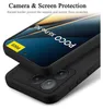 A black phone case is shown with a phone inside, highlighting camera and screen protection. Podgląd zdjęcia produktu