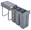 Poubelle encastrable 'Froland' 48x26x42cm gris 3x10L Voir les images du produit 3