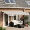 Tenda da sole estensibile vidaXL, grigio chiaro e bianco, 5 Anteprima dell’immagine prodotto 2