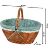 Kobolo Einkaufskorb geflochten Weide -mit Textil Produktbild-Vorschau 2