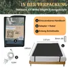 An overview of the contents of an "In der Verpackung" (in the packaging) set for an earthing sleeping mat, showing the mat, cable, adapter, and instructions. Produktbild-Vorschau