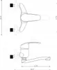 Technical drawing of a wall-mounted sink faucet with dimensions. Podgląd zdjęcia produktu