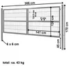 Gartentor Tor Gartenzaun Zaun 300x120 cm Doppelflügelig Produktbild-Vorschau 5