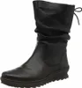A black leather boot on a white background. Podgląd zdjęcia produktu