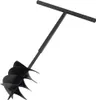 vidaXL Erdbohrer mit Griff 250 mm Stahl Schwarz Produktbild-Vorschau 1