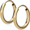 Paar 585 Gelbgold Creolen Ohrringen Ohrschmuck 1,8mm Rund Produktbild-Vorschau 1