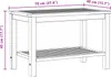 vidaXL Beistelltisch Öl-Natur 70 x 40 x 45 cm Massivholz Produktbild-Vorschau 7