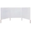 vidaXL Tissu brise-vent en 3 parties 400 x 120 cm blanc Voir les images du produit 1