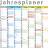A calendar planner showing months and dates. Produktbild-Vorschau