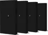 Four black metal cabinets are lined up against a white background. Produktbild-Vorschau