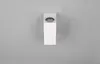 A white rectangular outdoor light fixture is mounted on a gray wall. Produktbild-Vorschau