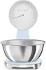 A kitchen scale with a stainless steel bowl. Náhled obrázku produktu