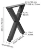 SucceBuy Zestaw 2 podpór stołowych 600 x 750 mm, podstawa Podgląd zdjęcia produktu 8