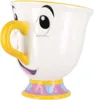 A close-up, side view of a white ceramic mug designed to look like the character Chip from Beauty and the Beast. Anteprima dell’immagine prodotto