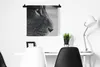 MuchoWow® Wandteppich Wandbehang Tierprofil Löwe in schwarz Produktbild-Vorschau 4
