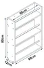 Wandregal 'Hareid' 80x60x12cm Bambus Produktbild-Vorschau 7